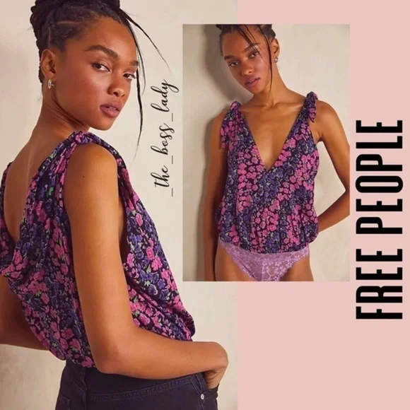 Free People bodysuit Small floral one-piece top lace - Picture 3 of 6